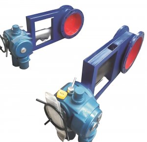 圓形電動調(diào)節(jié)插板閥DN300，國產(chǎn)電動插板